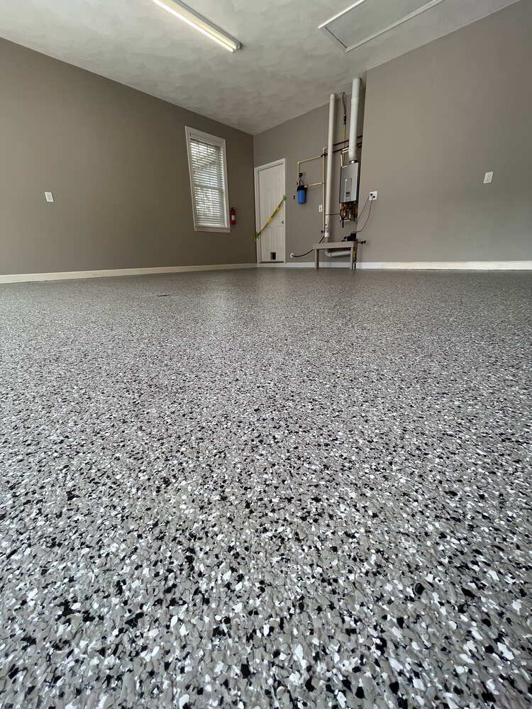 gray concrete floor